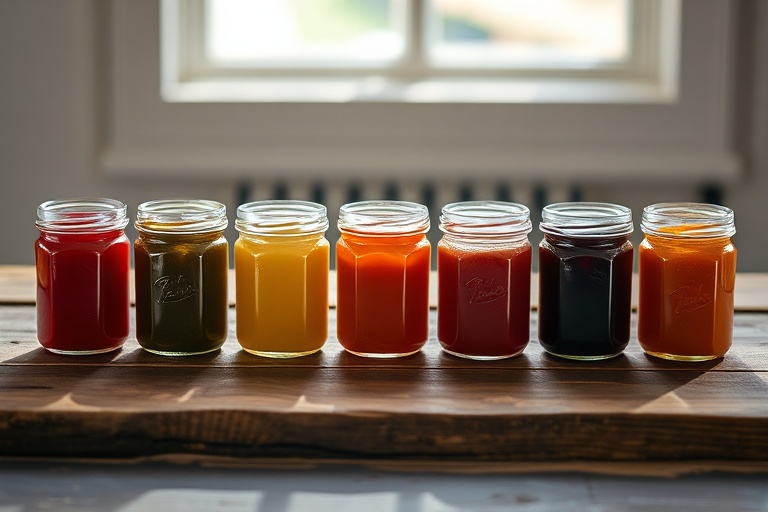 A small, curated selection of six jars of jam, illustrating the power of reduced choice from the famous study.