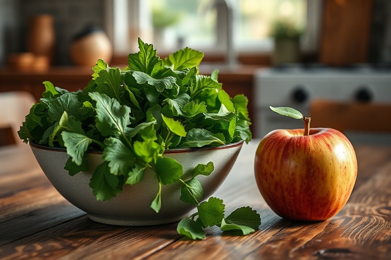 Fresh and wilting food on a rustic table, visually representing the inventory velocity paradox in a home kitchen.
