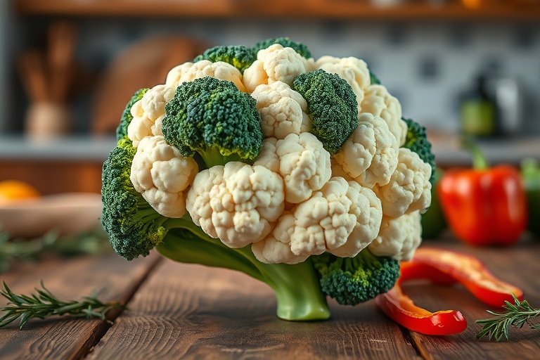 A conceptual image of a brain made from fresh vegetables like broccoli and cauliflower, symbolizing the cognitive cost of decisions.